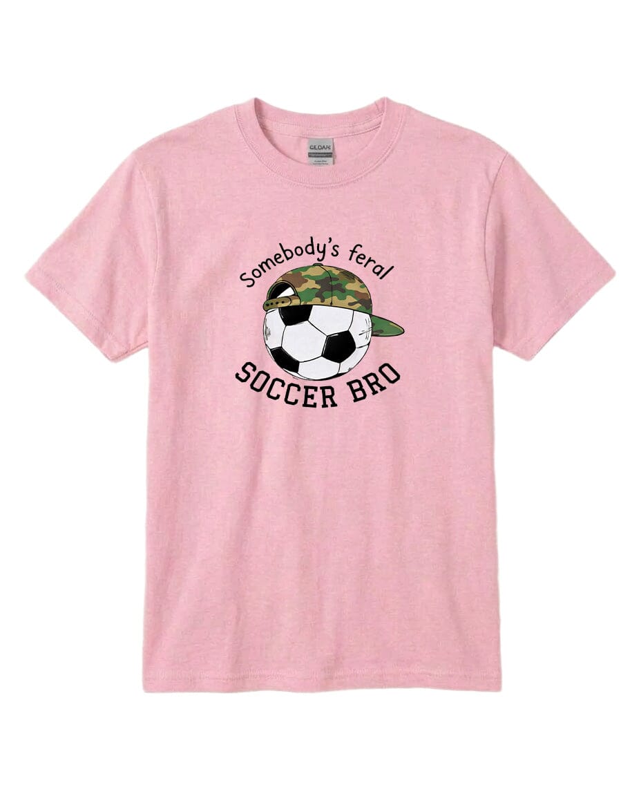 YOUTH Somebody's Feral Soccer Bro Chest Logo T Shirt | Hoodie | Long Sleeve | Sweatshirt | Crew Neck | Tank Top Fiesta Doodle waterproof vinyl sticker. dishwasher safe outdoor sticker.