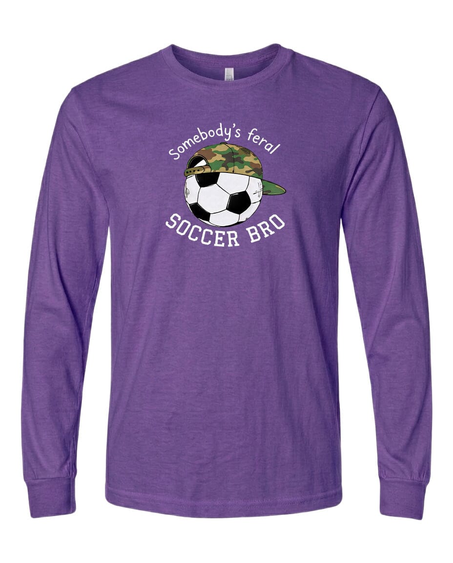 YOUTH Somebody's Feral Soccer Bro Chest Logo T Shirt | Hoodie | Long Sleeve | Sweatshirt | Crew Neck | Tank Top Fiesta Doodle waterproof vinyl sticker. dishwasher safe outdoor sticker.
