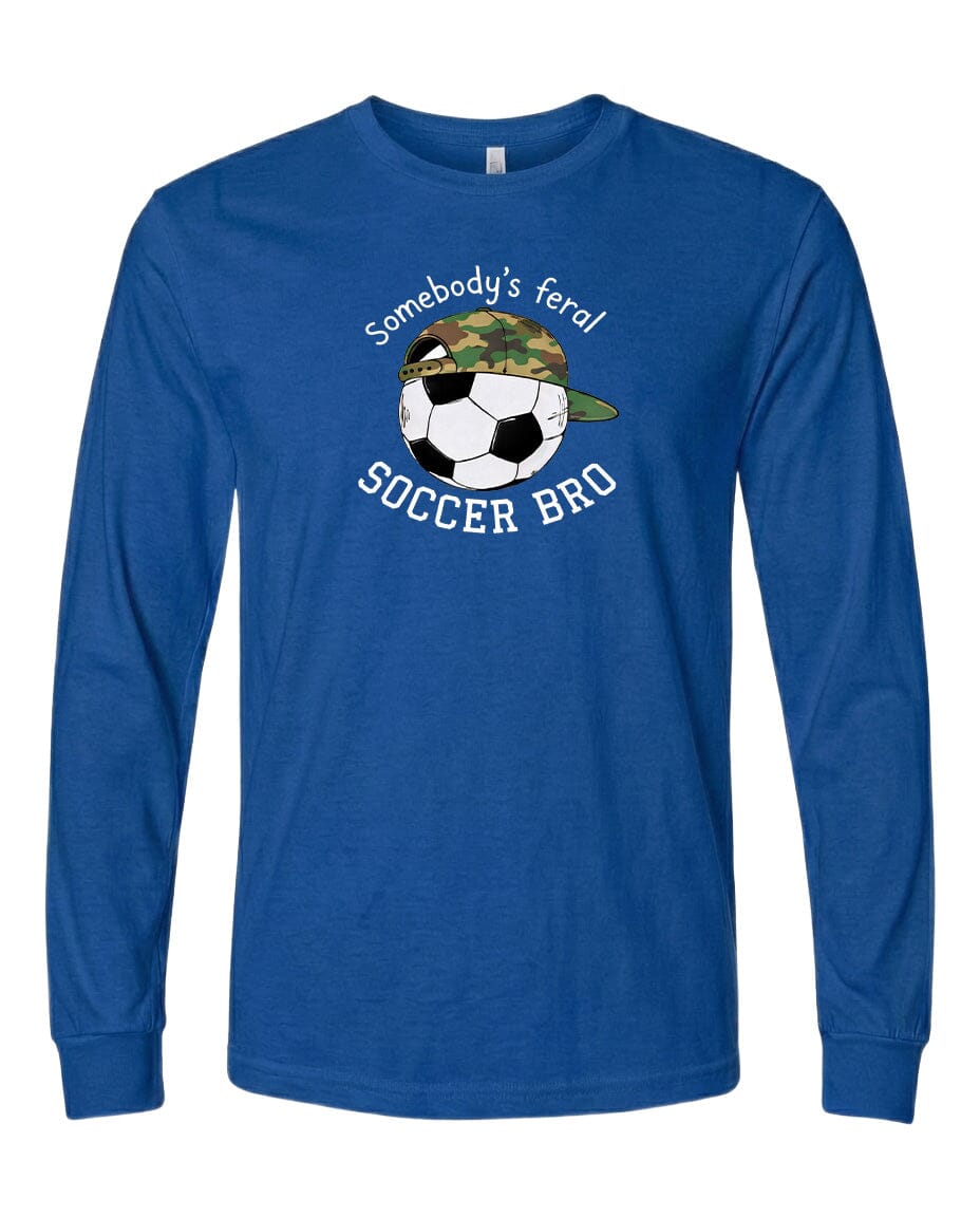 YOUTH Somebody's Feral Soccer Bro Chest Logo T Shirt | Hoodie | Long Sleeve | Sweatshirt | Crew Neck | Tank Top Fiesta Doodle waterproof vinyl sticker. dishwasher safe outdoor sticker.