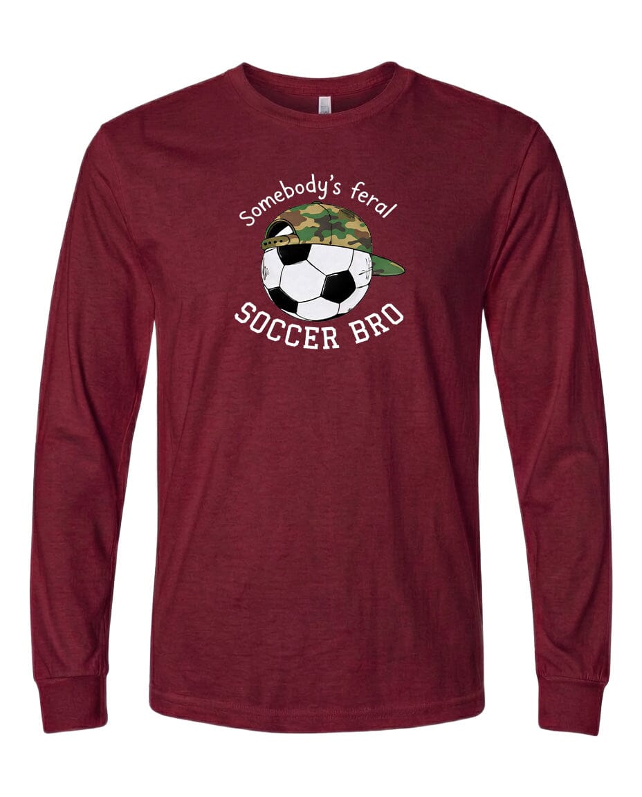 YOUTH Somebody's Feral Soccer Bro Chest Logo T Shirt | Hoodie | Long Sleeve | Sweatshirt | Crew Neck | Tank Top Fiesta Doodle waterproof vinyl sticker. dishwasher safe outdoor sticker.