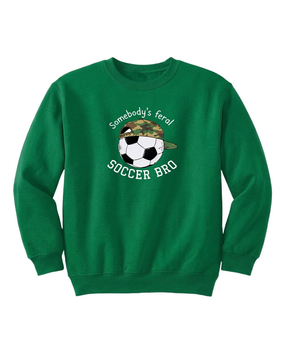 YOUTH Somebody's Feral Soccer Bro Chest Logo T Shirt | Hoodie | Long Sleeve | Sweatshirt | Crew Neck | Tank Top Fiesta Doodle waterproof vinyl sticker. dishwasher safe outdoor sticker.