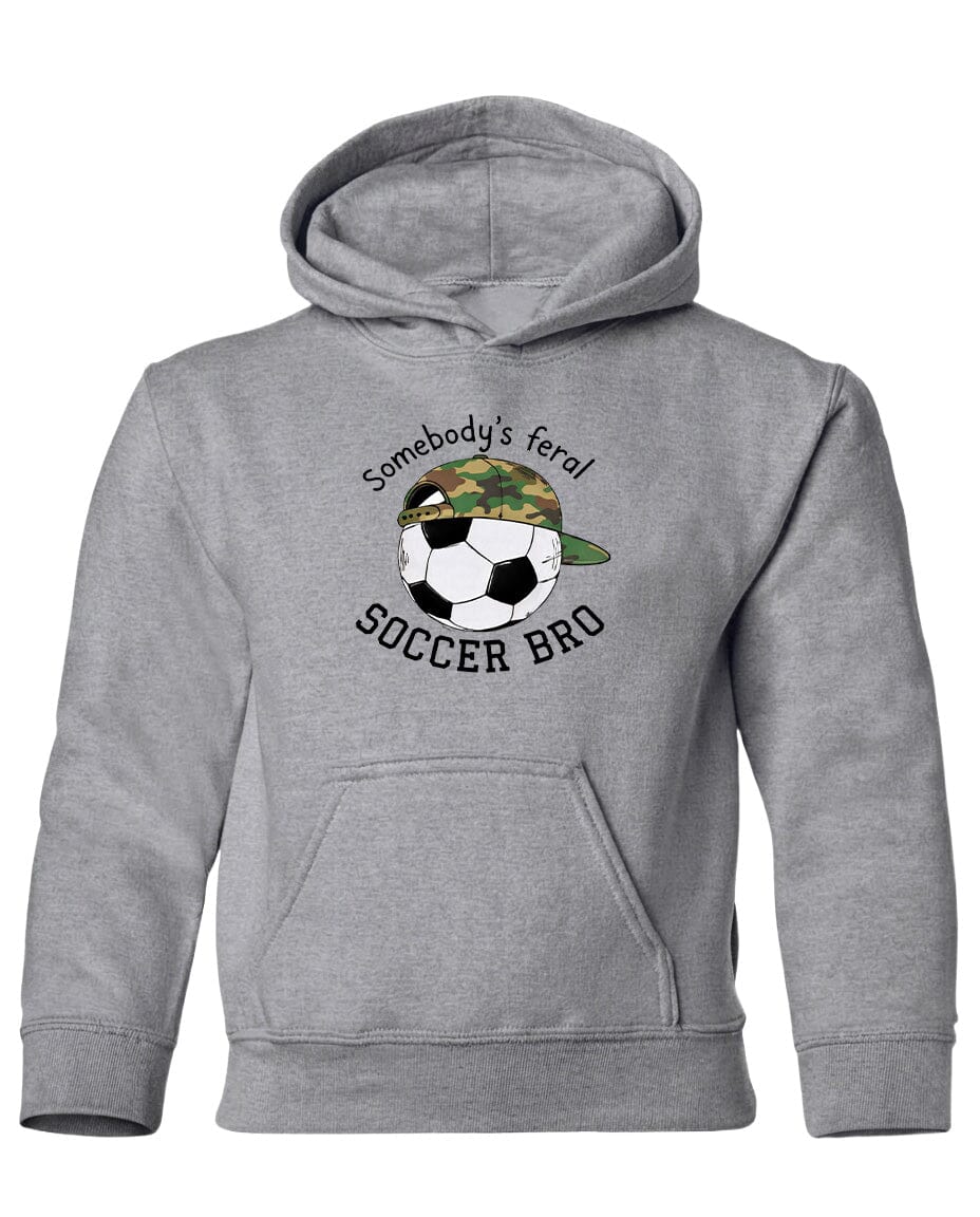 YOUTH Somebody's Feral Soccer Bro Chest Logo T Shirt | Hoodie | Long Sleeve | Sweatshirt | Crew Neck | Tank Top Fiesta Doodle waterproof vinyl sticker. dishwasher safe outdoor sticker.