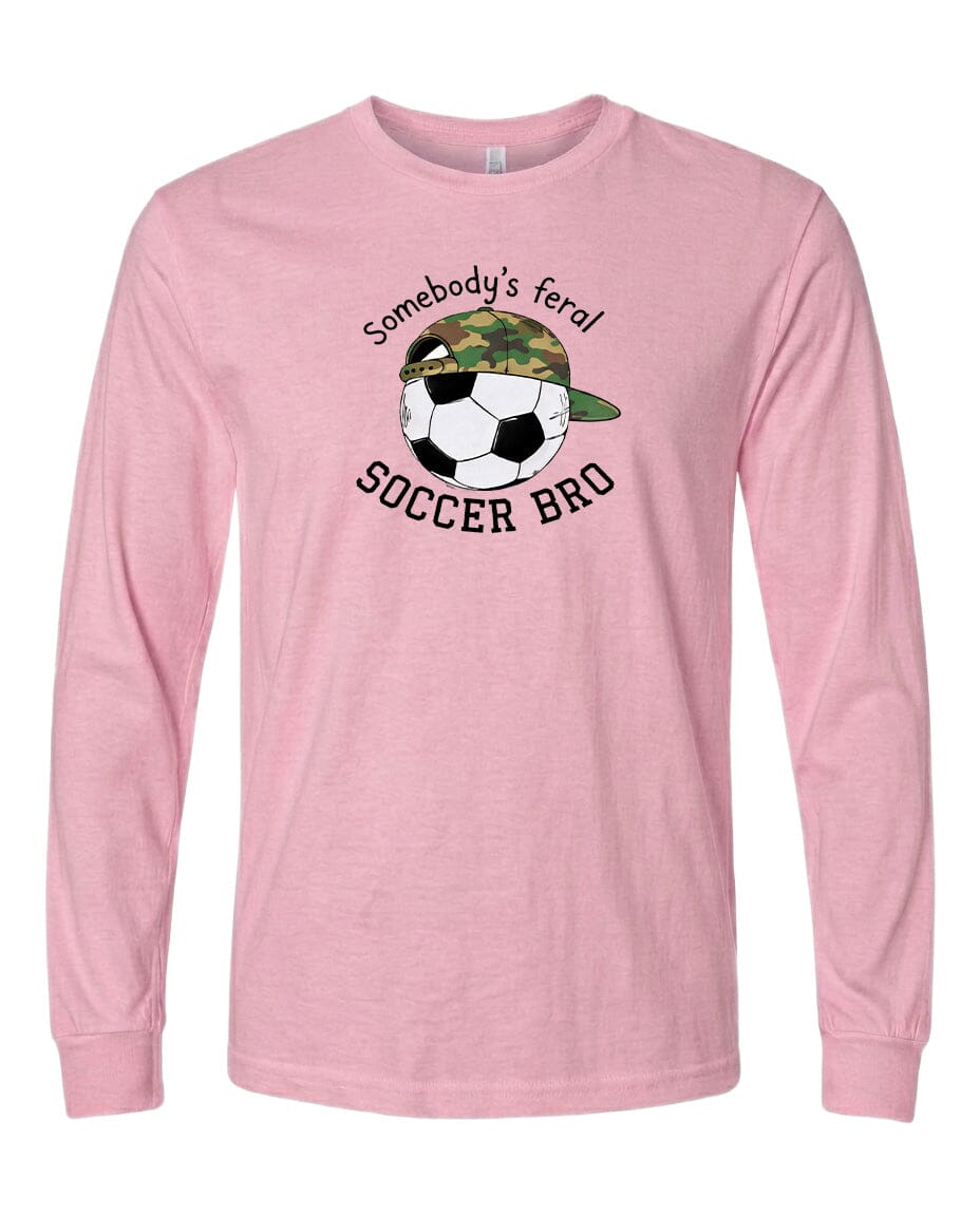 YOUTH Somebody's Feral Soccer Bro Chest Logo T Shirt | Hoodie | Long Sleeve | Sweatshirt | Crew Neck | Tank Top Fiesta Doodle waterproof vinyl sticker. dishwasher safe outdoor sticker.