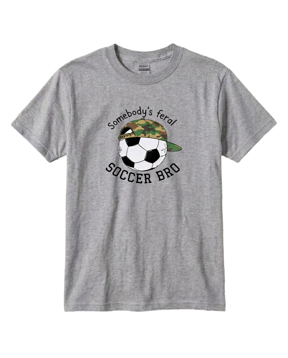 YOUTH Somebody's Feral Soccer Bro Chest Logo T Shirt | Hoodie | Long Sleeve | Sweatshirt | Crew Neck | Tank Top Fiesta Doodle waterproof vinyl sticker. dishwasher safe outdoor sticker.