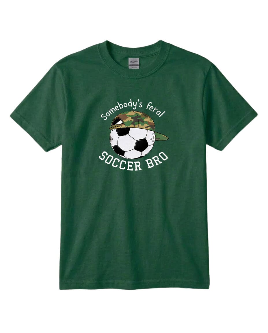 YOUTH Somebody's Feral Soccer Bro Chest Logo T Shirt | Hoodie | Long Sleeve | Sweatshirt | Crew Neck | Tank Top Fiesta Doodle waterproof vinyl sticker. dishwasher safe outdoor sticker.