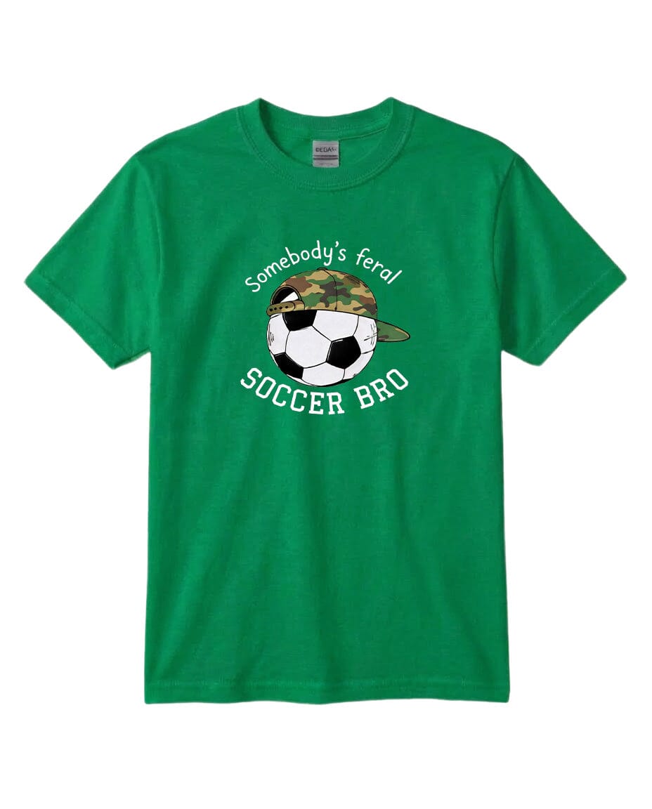 YOUTH Somebody's Feral Soccer Bro Chest Logo T Shirt | Hoodie | Long Sleeve | Sweatshirt | Crew Neck | Tank Top Fiesta Doodle waterproof vinyl sticker. dishwasher safe outdoor sticker.