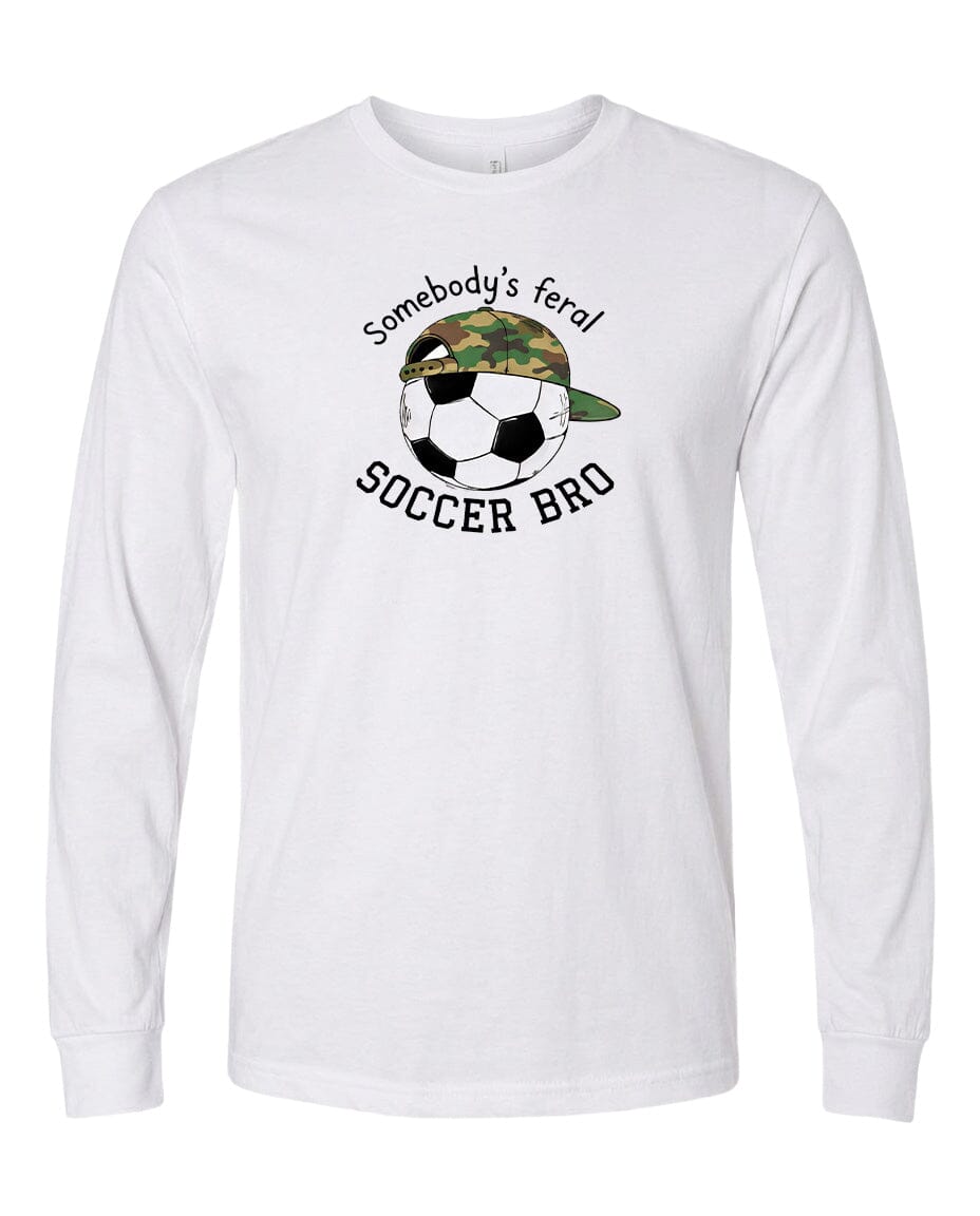 YOUTH Somebody's Feral Soccer Bro Chest Logo T Shirt | Hoodie | Long Sleeve | Sweatshirt | Crew Neck | Tank Top Fiesta Doodle waterproof vinyl sticker. dishwasher safe outdoor sticker.