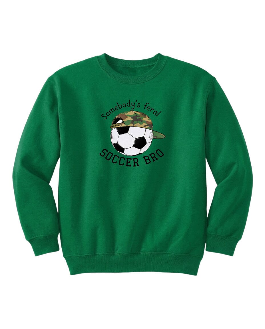 YOUTH Somebody's Feral Soccer Bro Chest Logo T Shirt | Hoodie | Long Sleeve | Sweatshirt | Crew Neck | Tank Top Fiesta Doodle waterproof vinyl sticker. dishwasher safe outdoor sticker.