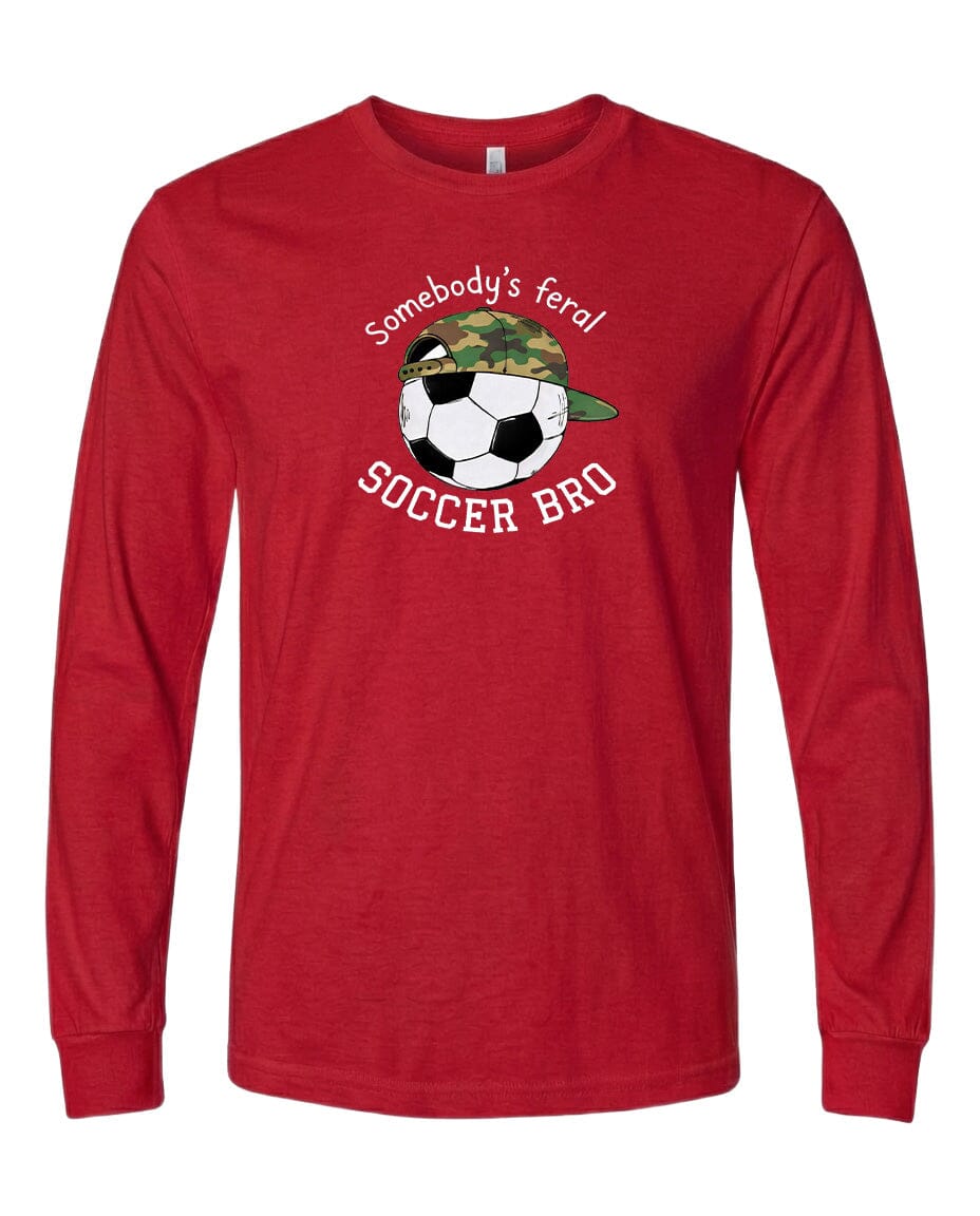 YOUTH Somebody's Feral Soccer Bro Chest Logo T Shirt | Hoodie | Long Sleeve | Sweatshirt | Crew Neck | Tank Top Fiesta Doodle waterproof vinyl sticker. dishwasher safe outdoor sticker.