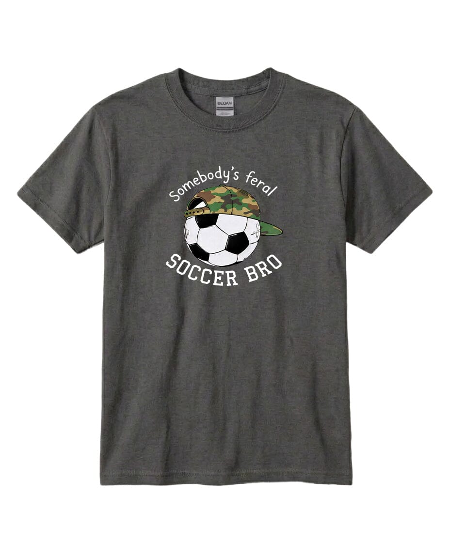 YOUTH Somebody's Feral Soccer Bro Chest Logo T Shirt | Hoodie | Long Sleeve | Sweatshirt | Crew Neck | Tank Top Fiesta Doodle waterproof vinyl sticker. dishwasher safe outdoor sticker.
