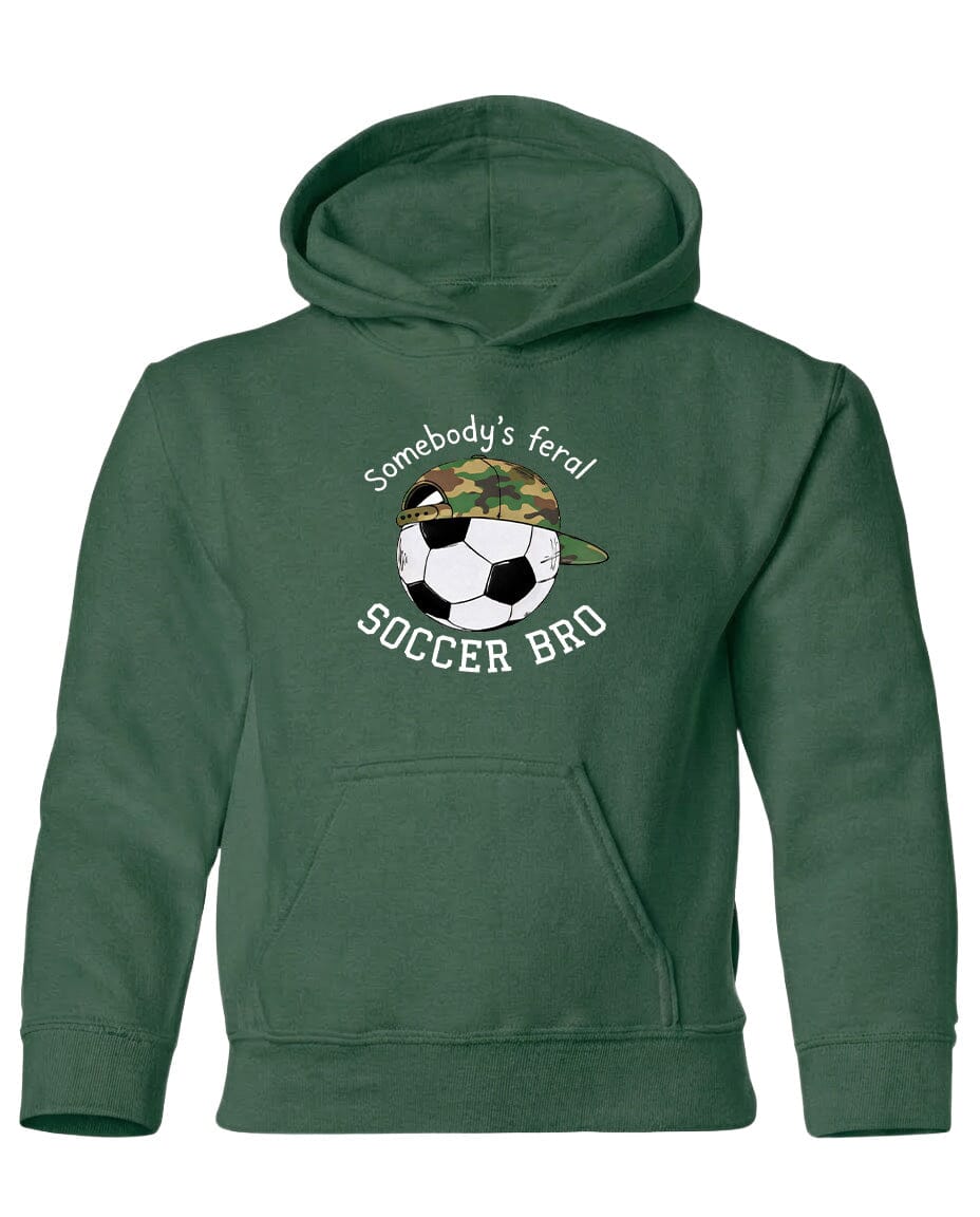 YOUTH Somebody's Feral Soccer Bro Chest Logo T Shirt | Hoodie | Long Sleeve | Sweatshirt | Crew Neck | Tank Top Fiesta Doodle waterproof vinyl sticker. dishwasher safe outdoor sticker.