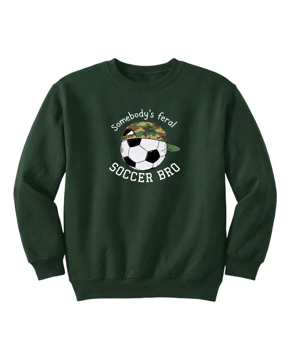YOUTH Somebody's Feral Soccer Bro Chest Logo T Shirt | Hoodie | Long Sleeve | Sweatshirt | Crew Neck | Tank Top Fiesta Doodle waterproof vinyl sticker. dishwasher safe outdoor sticker.
