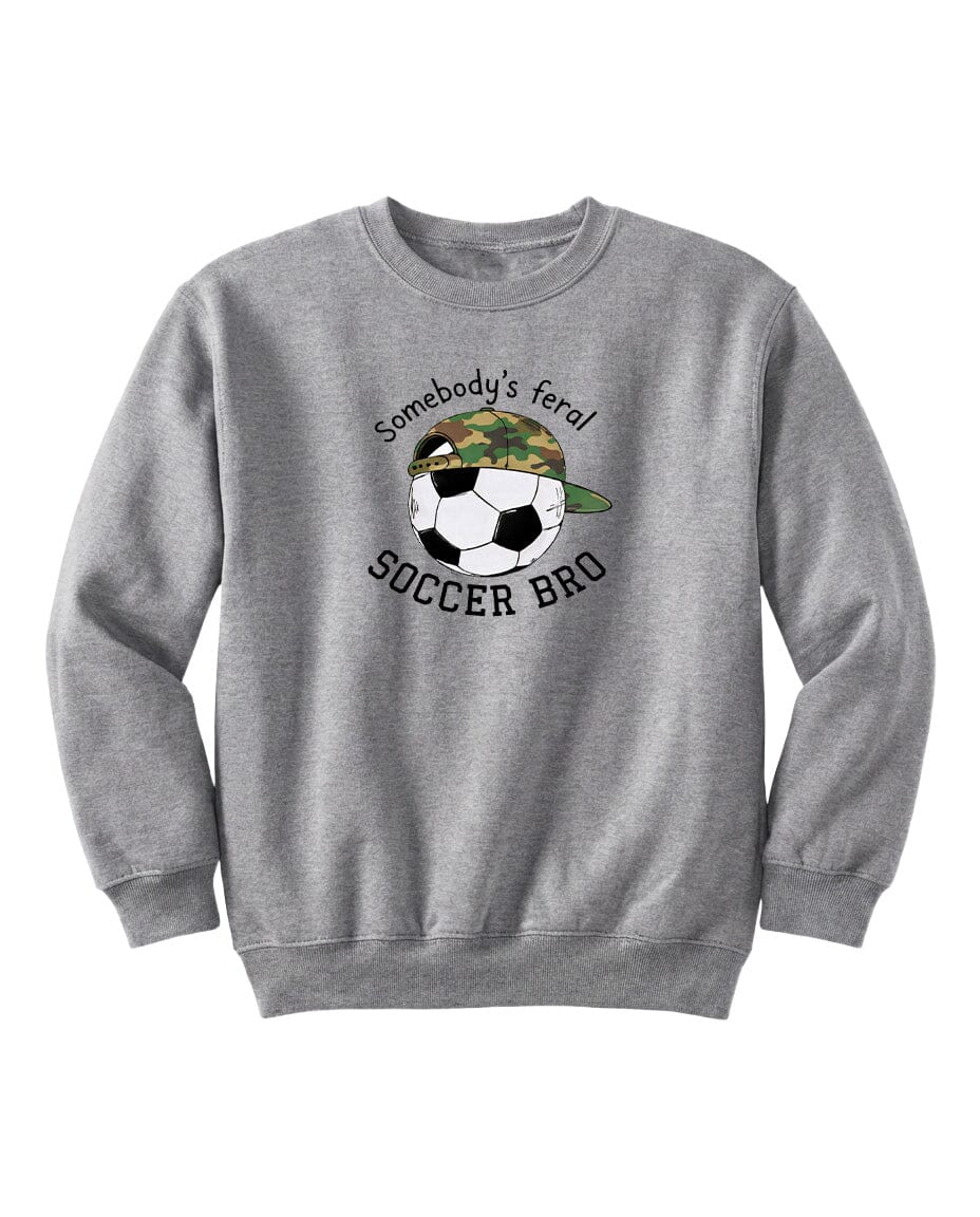 YOUTH Somebody's Feral Soccer Bro Chest Logo T Shirt | Hoodie | Long Sleeve | Sweatshirt | Crew Neck | Tank Top Fiesta Doodle waterproof vinyl sticker. dishwasher safe outdoor sticker.