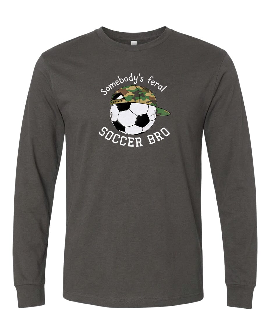 YOUTH Somebody's Feral Soccer Bro Chest Logo T Shirt | Hoodie | Long Sleeve | Sweatshirt | Crew Neck | Tank Top Fiesta Doodle waterproof vinyl sticker. dishwasher safe outdoor sticker.