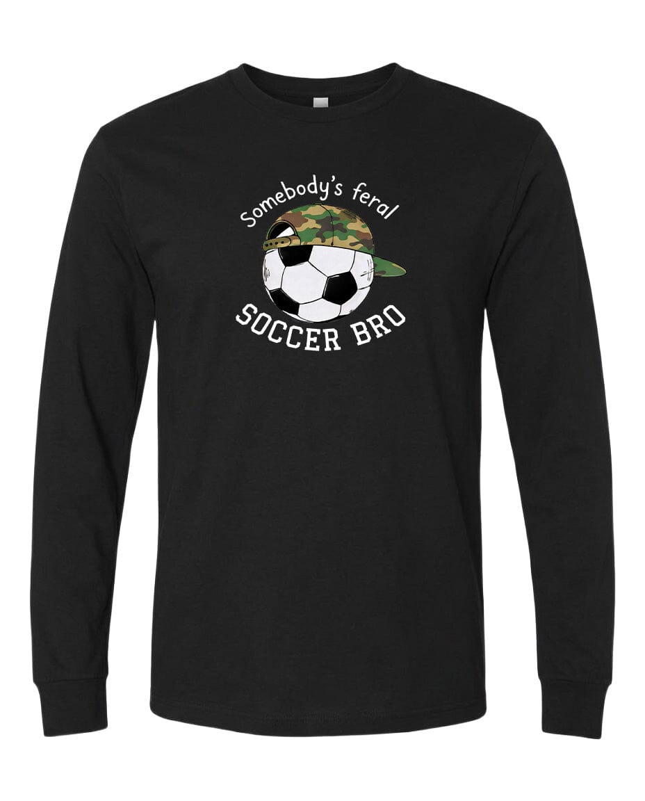 YOUTH Somebody's Feral Soccer Bro Chest Logo T Shirt | Hoodie | Long Sleeve | Sweatshirt | Crew Neck | Tank Top Fiesta Doodle waterproof vinyl sticker. dishwasher safe outdoor sticker.