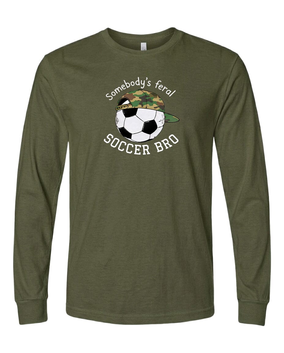 YOUTH Somebody's Feral Soccer Bro Chest Logo T Shirt | Hoodie | Long Sleeve | Sweatshirt | Crew Neck | Tank Top Fiesta Doodle waterproof vinyl sticker. dishwasher safe outdoor sticker.