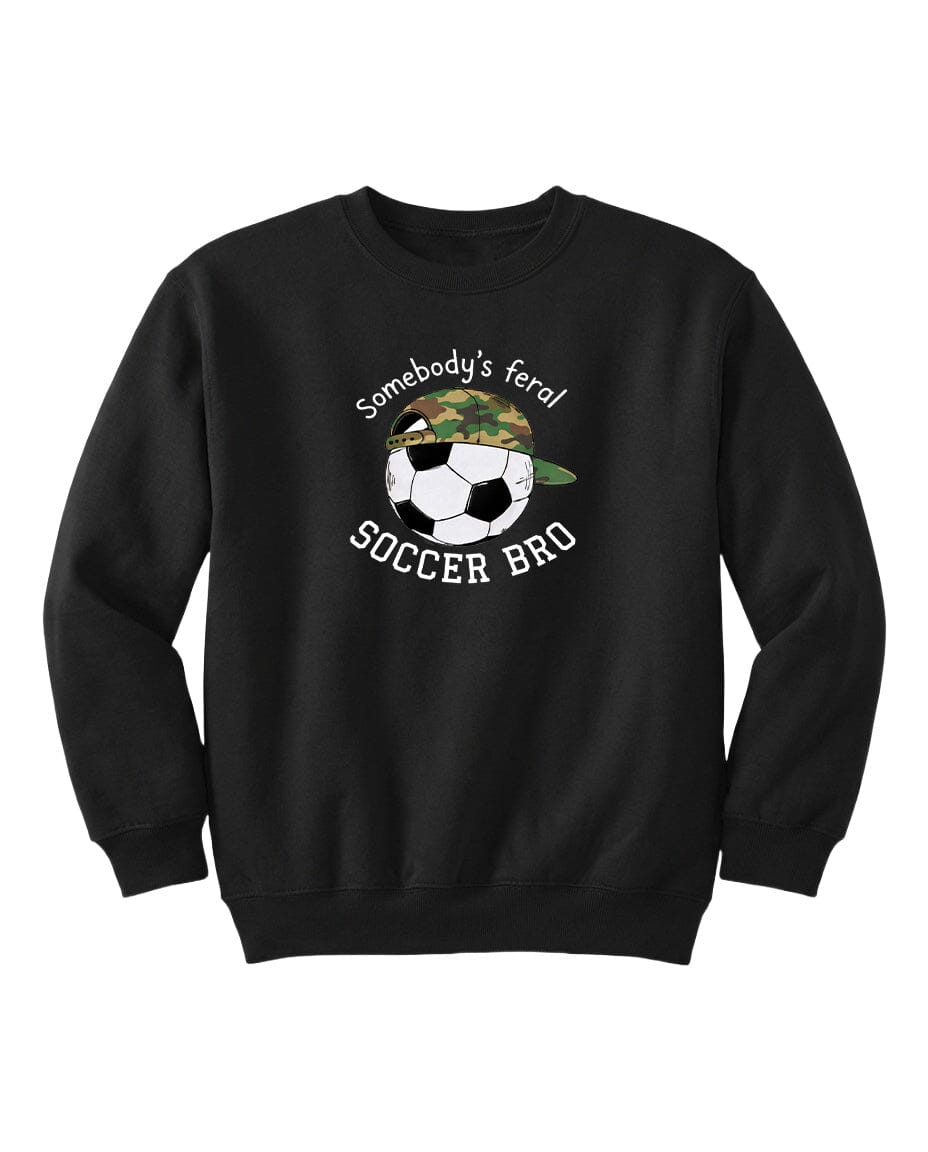 YOUTH Somebody's Feral Soccer Bro Chest Logo T Shirt | Hoodie | Long Sleeve | Sweatshirt | Crew Neck | Tank Top Fiesta Doodle waterproof vinyl sticker. dishwasher safe outdoor sticker.