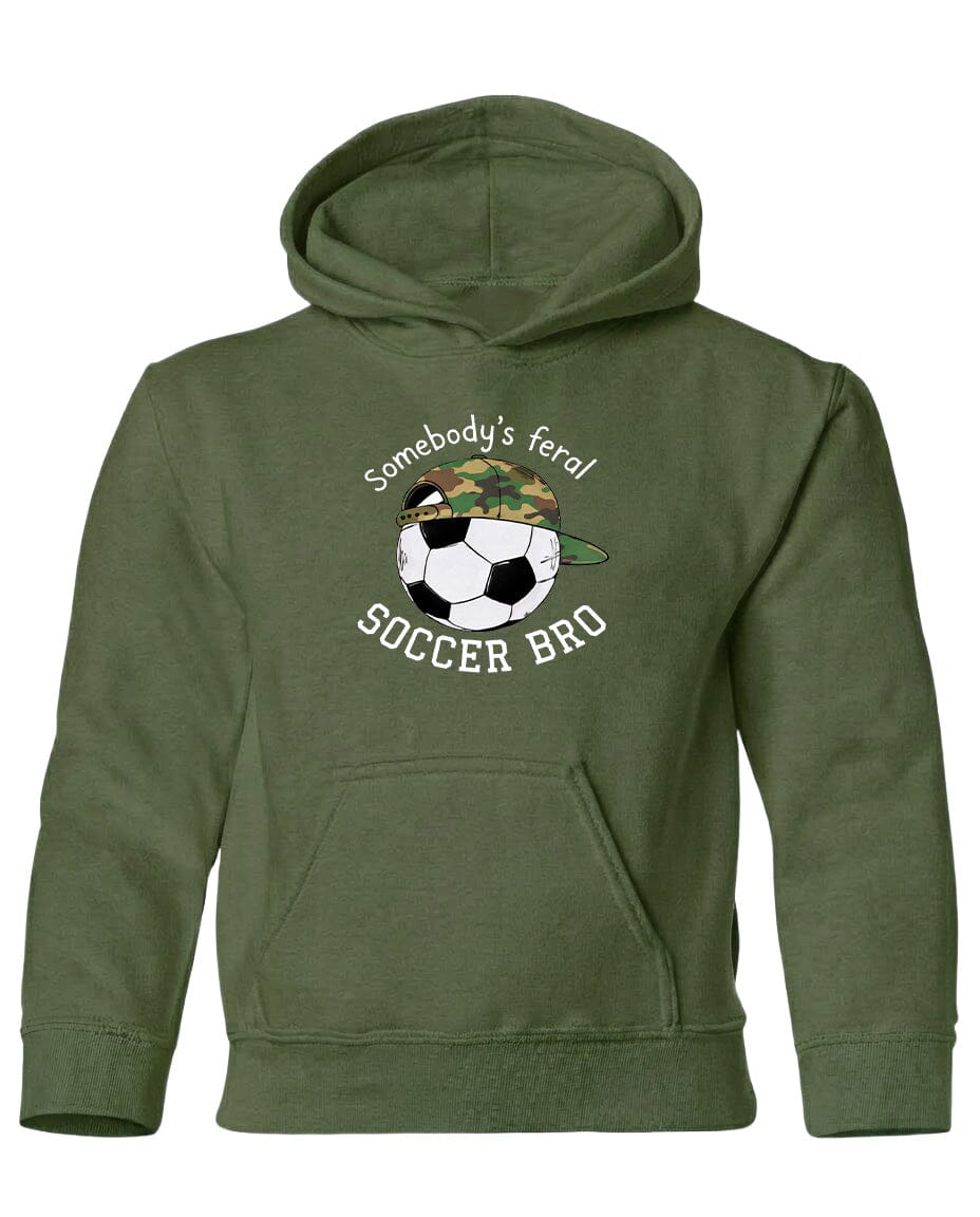 YOUTH Somebody's Feral Soccer Bro Chest Logo T Shirt | Hoodie | Long Sleeve | Sweatshirt | Crew Neck | Tank Top Fiesta Doodle waterproof vinyl sticker. dishwasher safe outdoor sticker.