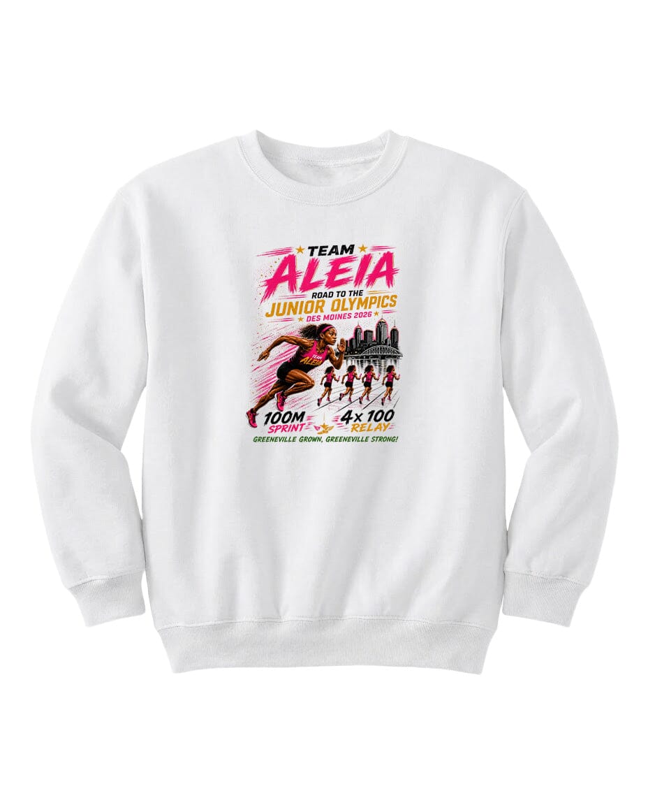 YOUTH Team Aleia Full Chest Logo T Shirt | Hoodie | Long Sleeve | Sweatshirt | Crew Neck | Tank Top Fiesta Doodle waterproof vinyl sticker. dishwasher safe outdoor sticker.