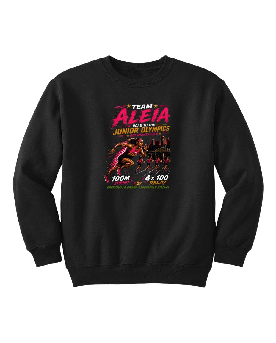 YOUTH Team Aleia Full Chest Logo T Shirt | Hoodie | Long Sleeve | Sweatshirt | Crew Neck | Tank Top Fiesta Doodle waterproof vinyl sticker. dishwasher safe outdoor sticker.