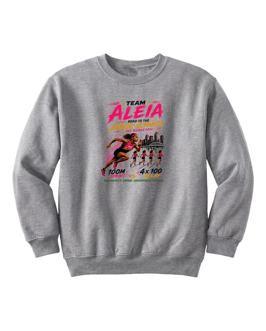 YOUTH Team Aleia Full Chest Logo T Shirt | Hoodie | Long Sleeve | Sweatshirt | Crew Neck | Tank Top Fiesta Doodle waterproof vinyl sticker. dishwasher safe outdoor sticker.