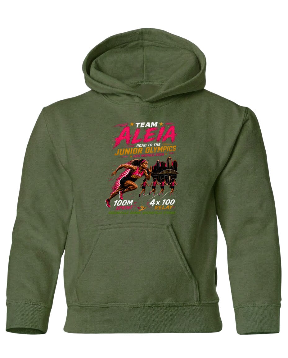 YOUTH Team Aleia Full Chest Logo T Shirt | Hoodie | Long Sleeve | Sweatshirt | Crew Neck | Tank Top Fiesta Doodle waterproof vinyl sticker. dishwasher safe outdoor sticker.
