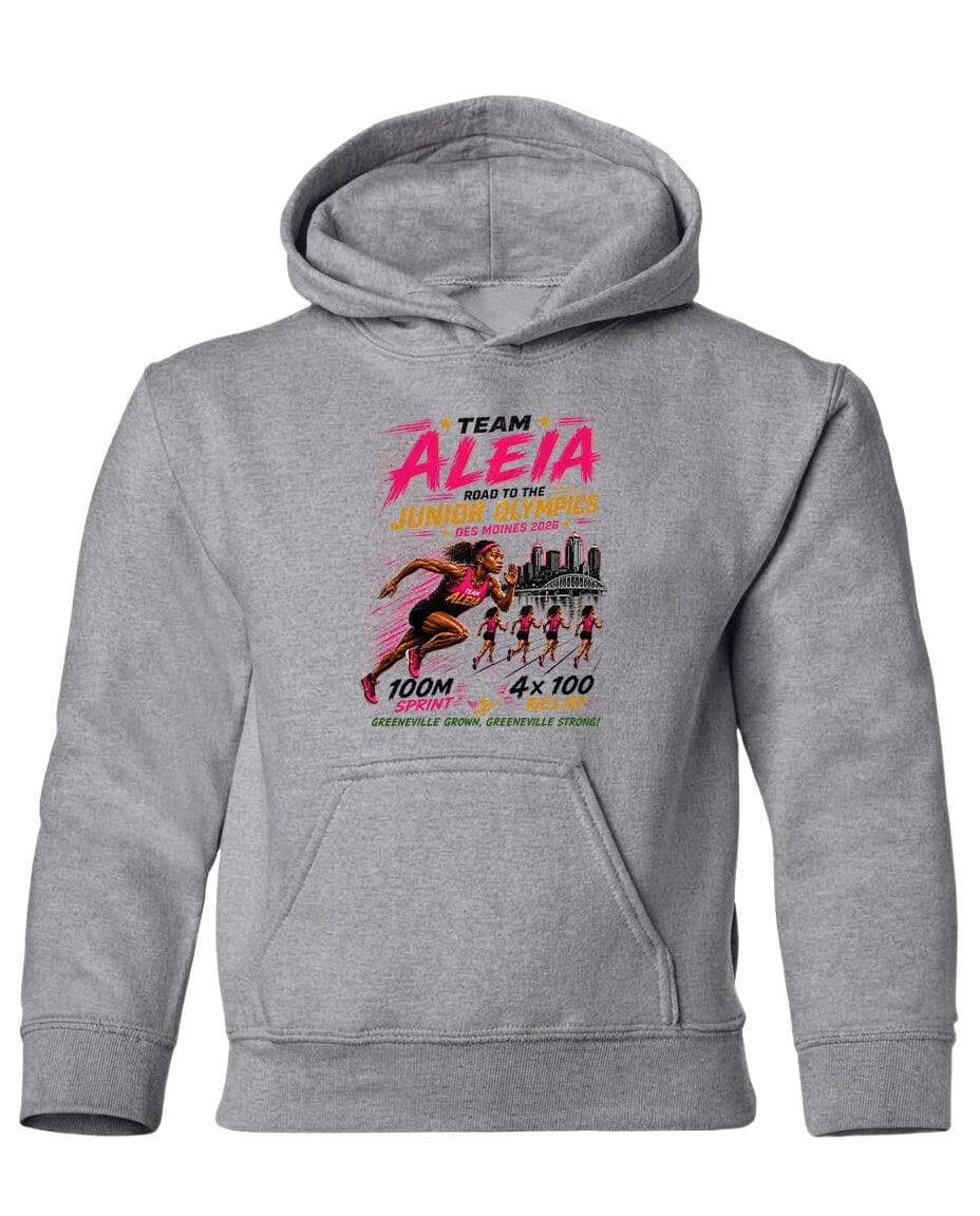 YOUTH Team Aleia Full Chest Logo T Shirt | Hoodie | Long Sleeve | Sweatshirt | Crew Neck | Tank Top Fiesta Doodle Heavyweight Hoodie YXS Sport Gray waterproof vinyl sticker. dishwasher safe outdoor sticker.
