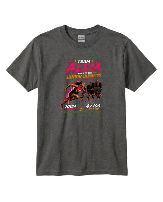 YOUTH Team Aleia Full Chest Logo T Shirt | Hoodie | Long Sleeve | Sweatshirt | Crew Neck | Tank Top Fiesta Doodle T Shirt YXS Charcoal waterproof vinyl sticker. dishwasher safe outdoor sticker.