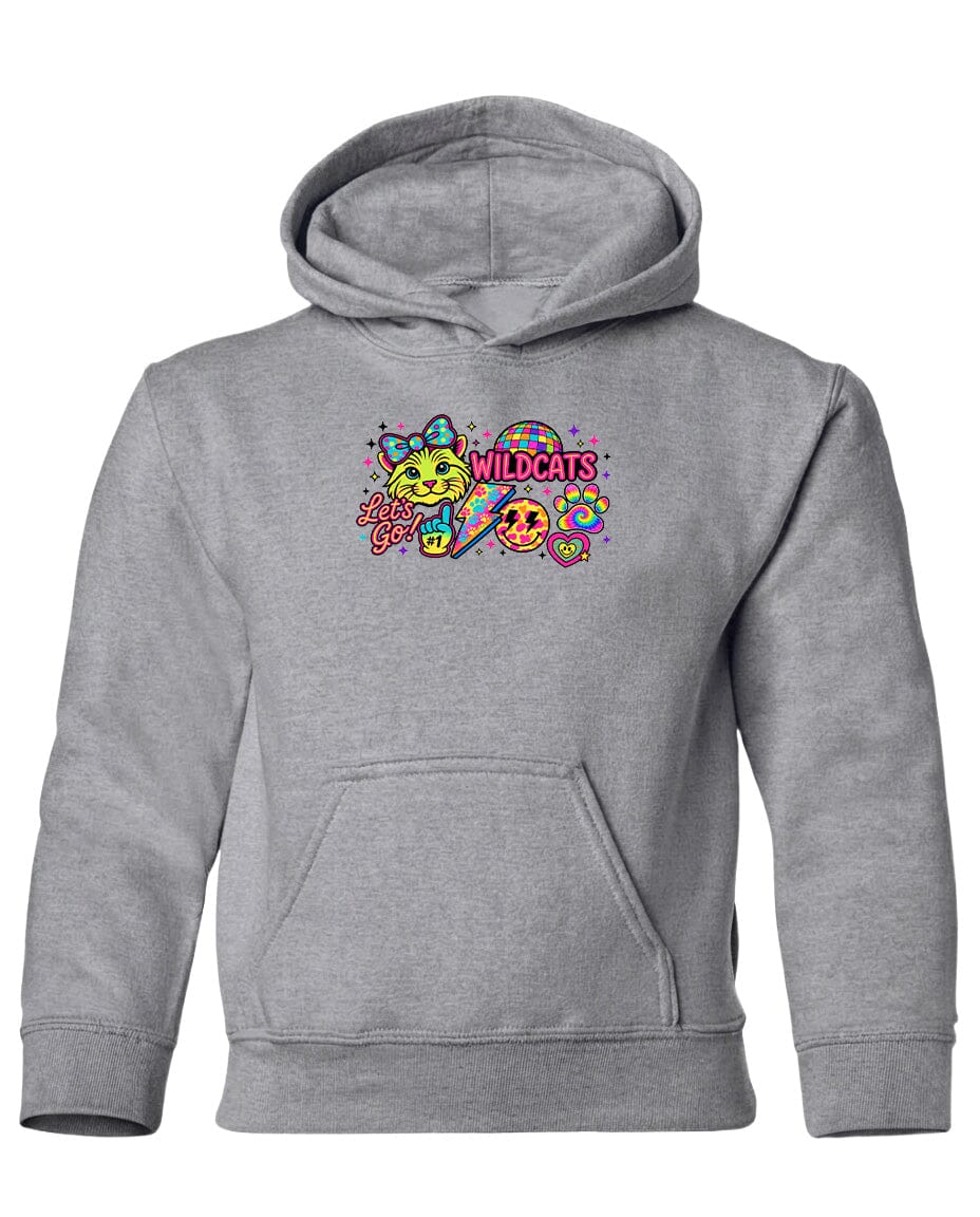 YOUTH Wildcats Rainbow Chest Logo T Shirt | Hoodie | Long Sleeve | Sweatshirt | Crew Neck | Tank Top 1 Fiesta Doodle Heavyweight Hoodie YXS Sport Gray waterproof vinyl sticker. dishwasher safe outdoor sticker.